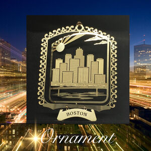 Boston Massachusetts Ornament City Skyline Brass New Without Box Limited Edition